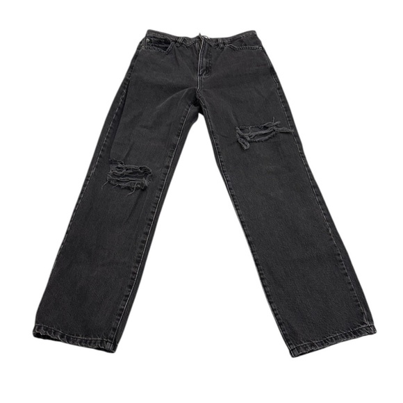 Garage Women's Distressed Black Wide Leg Jeans Size 5 - Picture 1 of 8